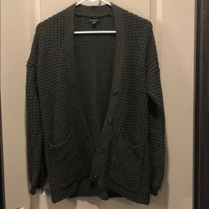 Olive green American Eagle cardigan